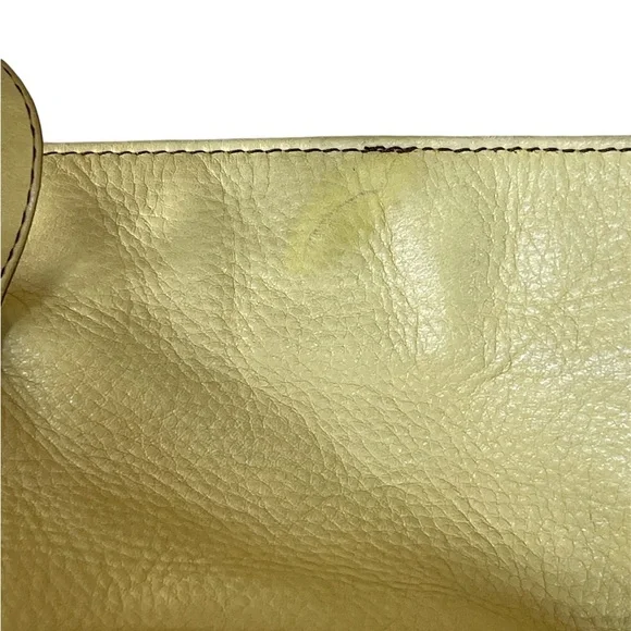 ETIENNE AIGNER Woman’s Leather Yellow Shoulder Bag With Gold Hardware - Picture 12 of 16